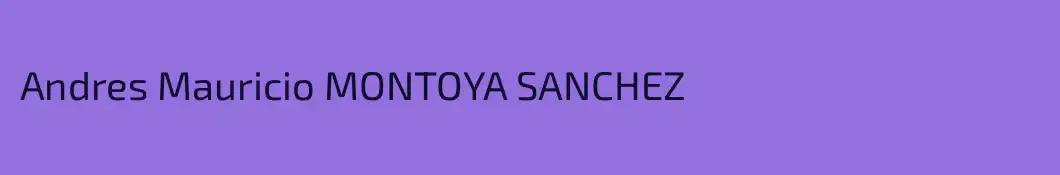 Andres Mauricio MONTOYA SANCHEZ